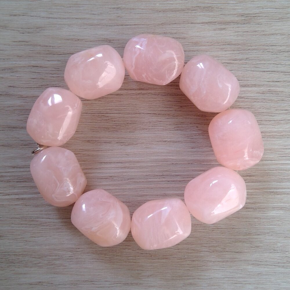 Tarina Tarantino Light Pink Lucite Bracelet New *Retired Colour*